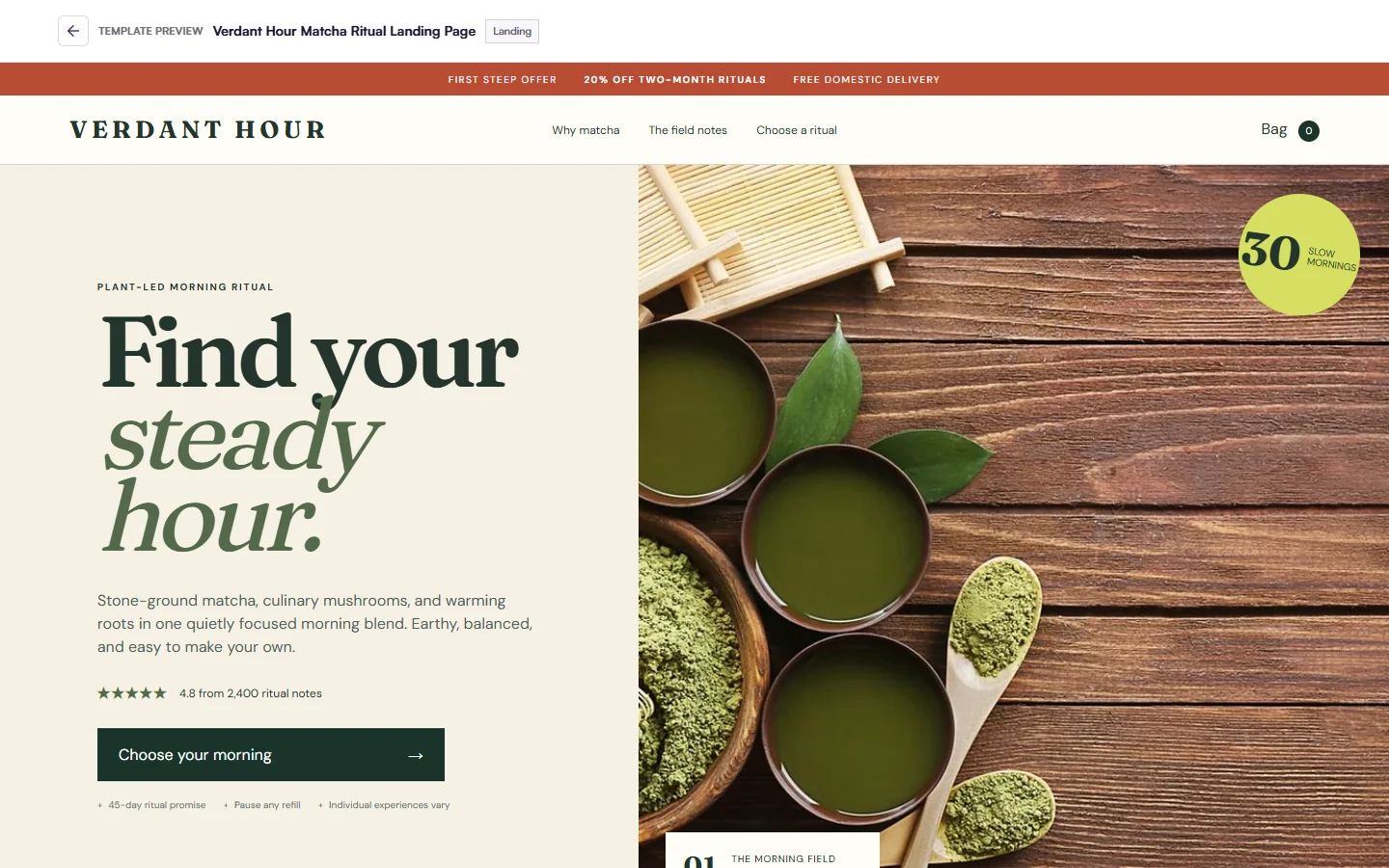 Verdant Hour Morning Field Matcha Ritual preview