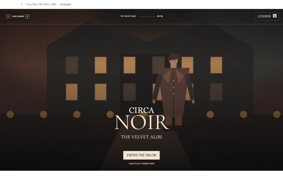 Circa Noir Velvet Alibi Campaign preview