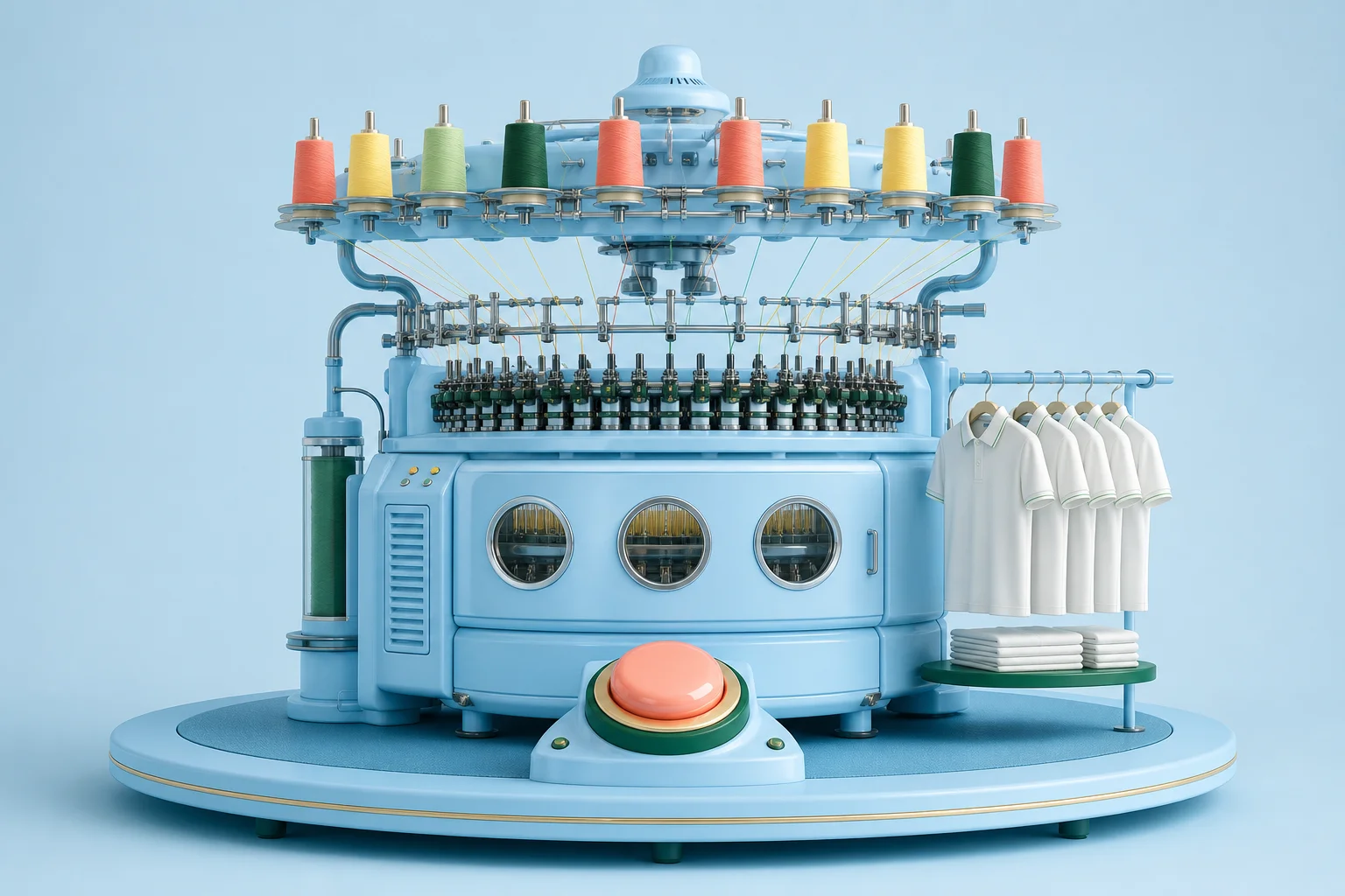 Circular courtwear knitting machine